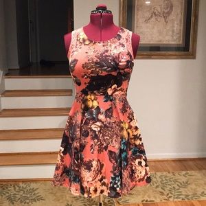 Teen Vogue M Style Lab cute peachy floral dress